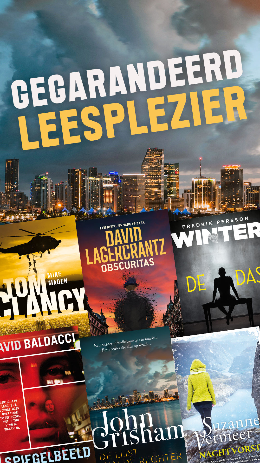 Gegarandeerd leesplezier met Clancy, Lagercrantz, Winter, Baldacci, Grisham en Vermeer