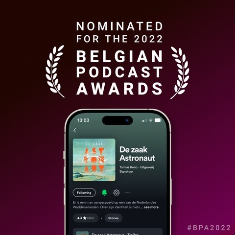 Astronaut genomineerd voor de Belgian Podcast Awards